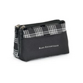 Black & Plaid Pattern Charlotte Cosmetic Case